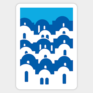 Mediterranean village Sticker